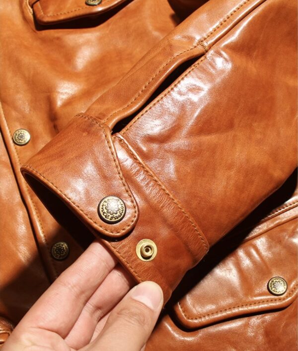 Brakeman  Leather Jackets, American Style, Horse Skin from Pakistan - Image 7