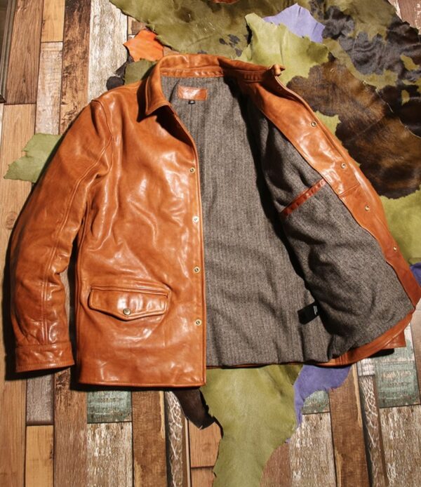 Brakeman  Leather Jackets, American Style, Horse Skin from Pakistan - Image 3