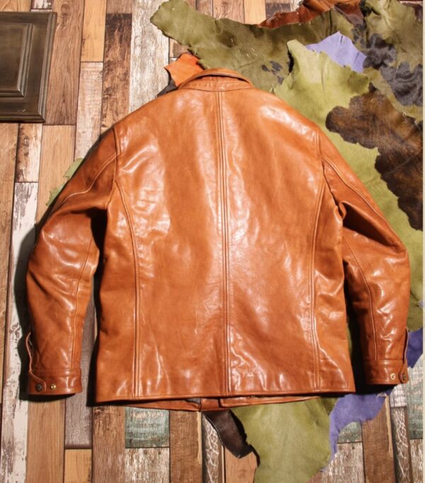 Brakeman  Leather Jackets, American Style, Horse Skin from Pakistan - Image 4