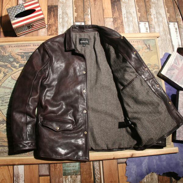 Brakeman  Leather Jackets, American Style, Horse Skin from Pakistan - Image 10