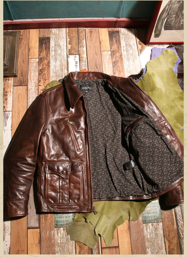 Newsboy Leather Jacket - Image 3