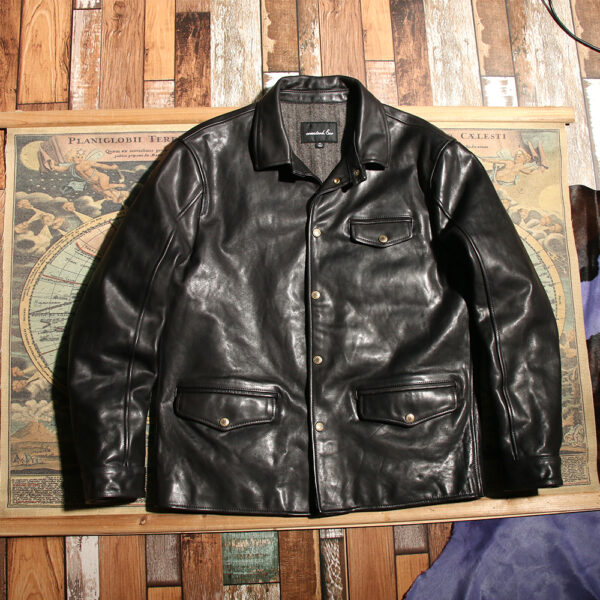 Brakeman  Leather Jackets, American Style, Horse Skin from Pakistan - Image 9