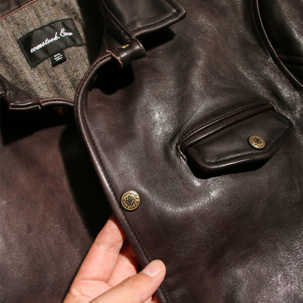 Brakeman  Leather Jackets, American Style, Horse Skin from Pakistan - Image 11